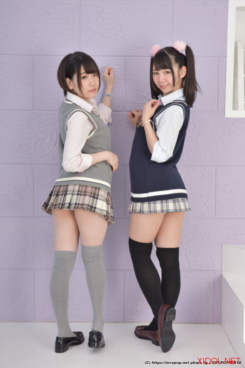 [Lovepop] Yuzuka Shirai 白井ゆずか & Coco Nanahara 七菜原ココ Photoset #002 School Uniform (Knit Vest)