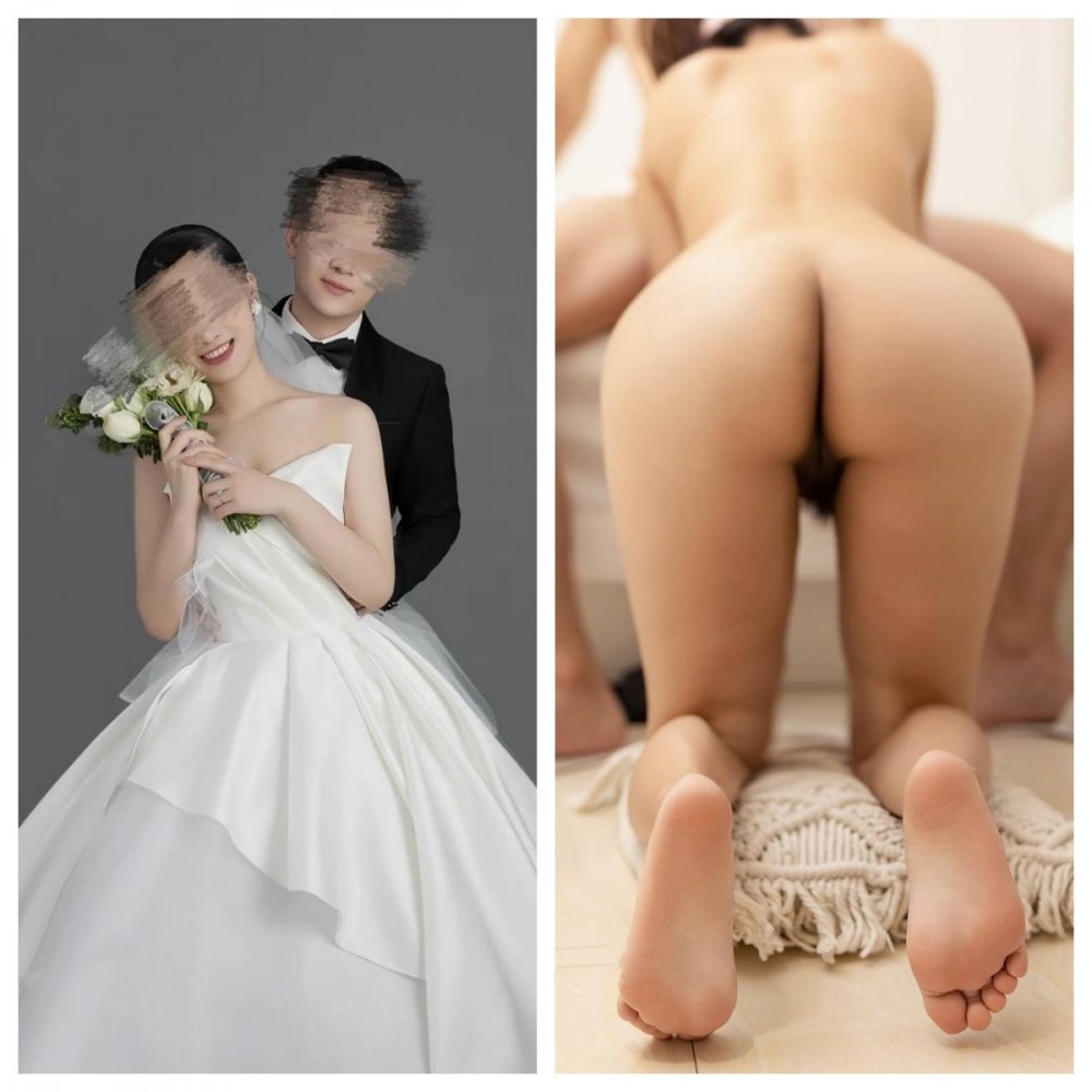 真實95后綠帽小夫妻，【抱走阿萌】，有婚紗照，經常網上約單男，享受刺激生活