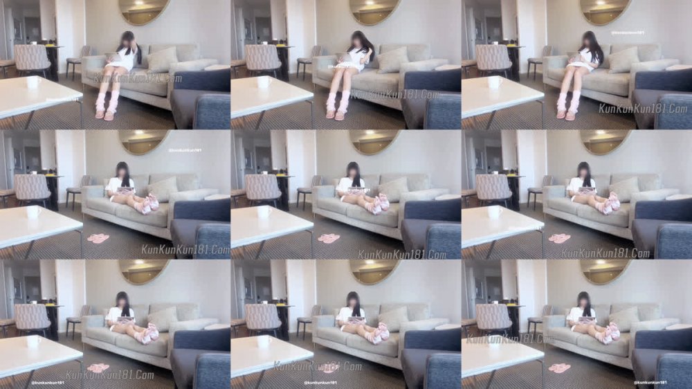 ✨ 【3月新檔】百萬粉絲網黃蜂腰美乳蘿莉「困困狗」SVIP群組更新，粉色腿襪白T沙發性愛
