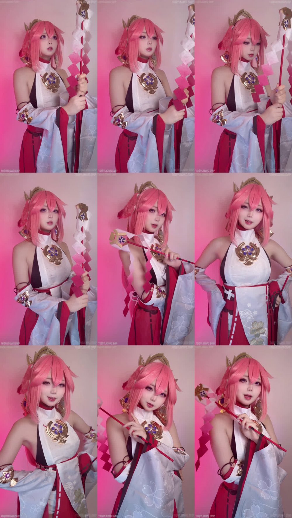 ⚫️ 卡哇伊高顏值反差美少女【chuchu_n】單獨解鎖，八重神子Cosplay臉鮑同框紫薇