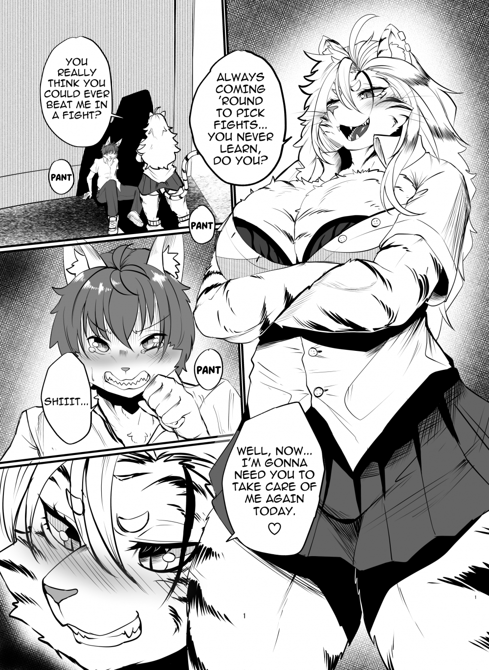 [Jagaimo Batake (T.K)] Byakko Gyaru-chan (White Tiger Gal) [English] [QuickAndDirty] [ジャガイモ畑 (T.K)] 白虎ギャルちゃん [英訳]