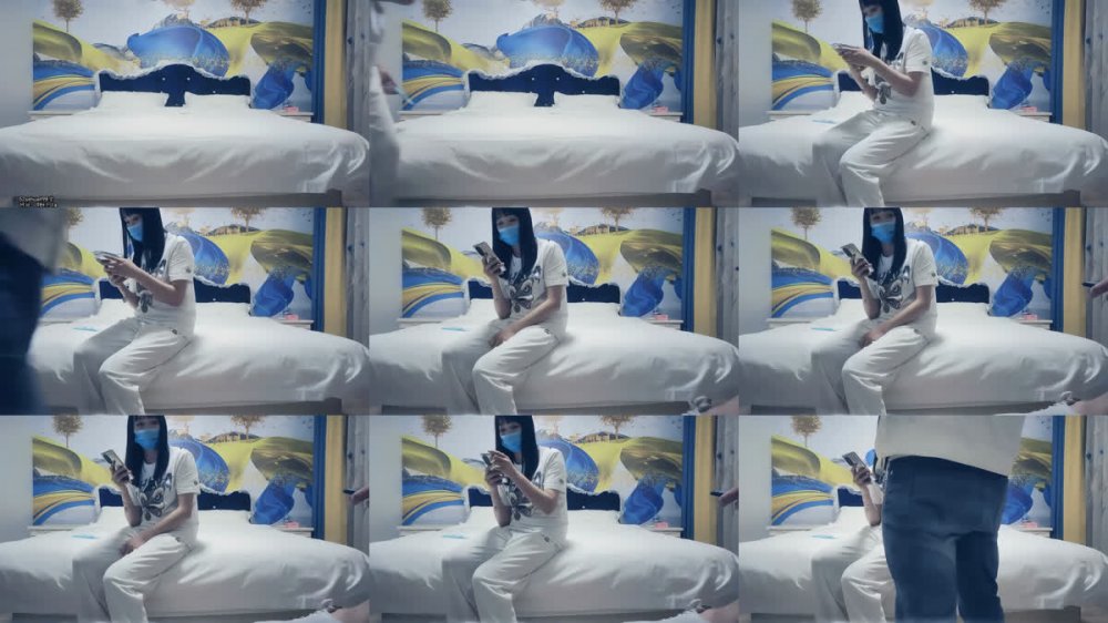 【AI增強】20210602_[原版]七天探花_高價網約週邊小姐姐，鏡頭前特寫掰B調情，床上多姿勢啪啪