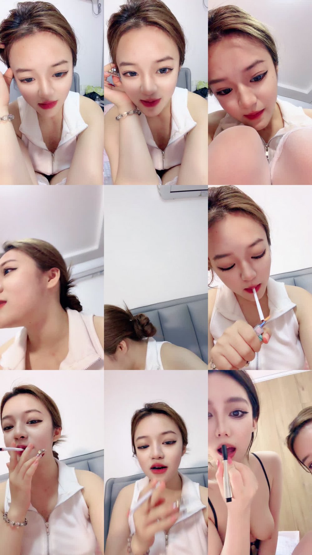 兩個極品美少婦陪大哥玩雙飛，絲襪情趣內衣美女倒立接受按摩棒的挑逗，各種姿勢爆操