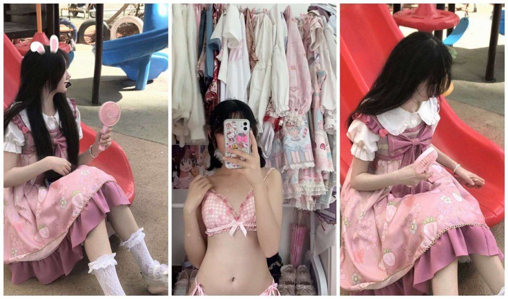 抖音某洛麗塔女主播私下給榜一大哥私拍的攢勁視頻 據說後面櫃子整排洛麗塔裙子都是榜一大哥給買的