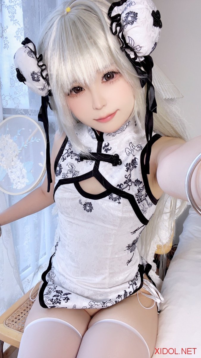 [Cosplay] Quan冉有点饿 缘之空 穹妹旗袍 [27P-66MB]