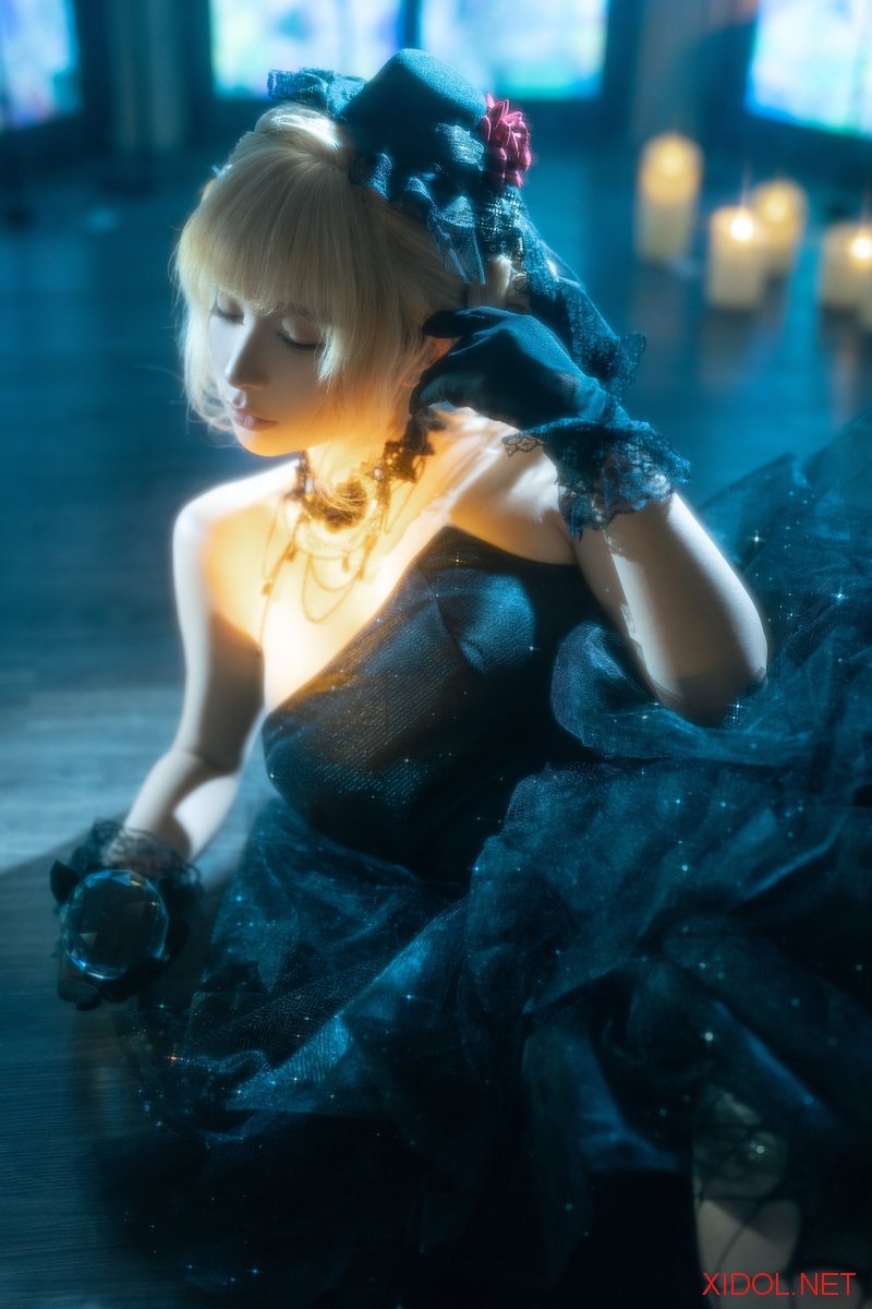 [Cosplay] 蠢沫沫 黑婚纱 [37P1V-3.11GB]