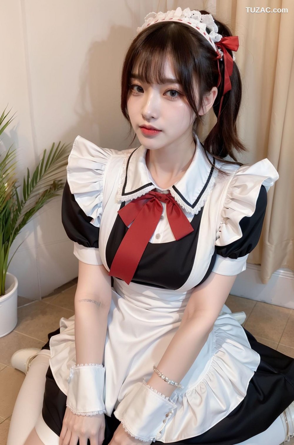 AI美女-擬實-清純黑白女僕[34P]