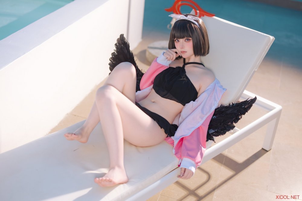 [Cosplay] 屿鱼 蔚蓝档案 真白泳装 [30P-218MB]