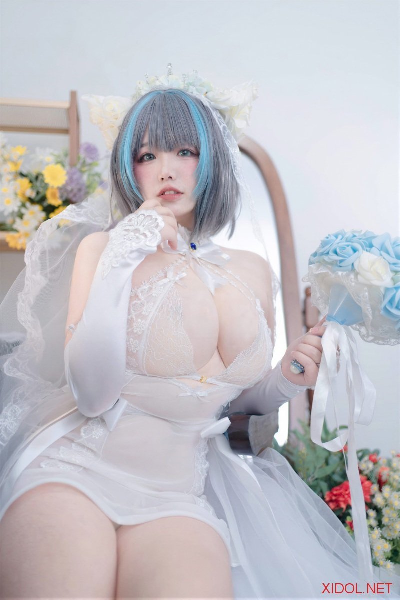 [Cosplay] 阿半今天很开心 碧蓝航线 柴郡婚纱花嫁 [130P4V-1.35GB]