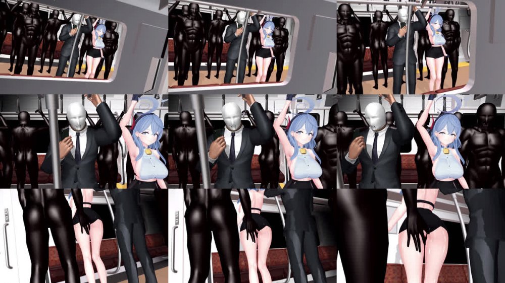 (同人アニメ)[260605][むらむら村] ア〇、ヒ〇ミ で 電車隠〇エッチ